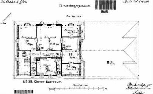 Erbach (Württ): Empfangsgebäude Grundriss Dachstock