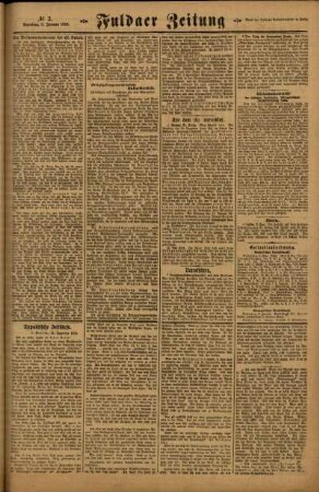 Zweite Ausgabe vom Samstag, den 03. Januar 1920.