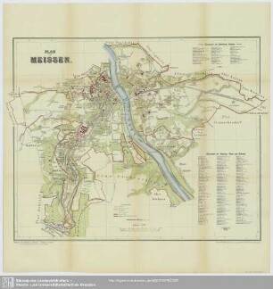 Karte : Plan von Meißen