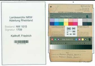Entnazifizierung Friedrich Kalthoff , geb. 27.03.1912 (Verwaltungsangestellter)