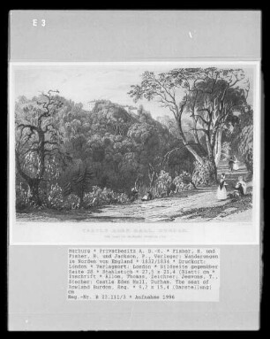 Wanderungen im Norden von England, Band 1 — Bildseite gegenüber Seite 28 — Castle Eden Hall, Durham. The seat of Rowland Burdon, Esq.