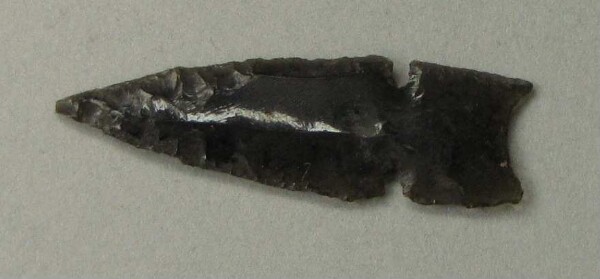 Arrowhead made from obsidian