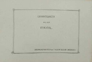 Titelblatt "Erinnerungen aus dem Renchtal"