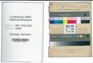 Entnazifizierung Hermann Schnapp , geb. 17.04.1905 (Studienrat)