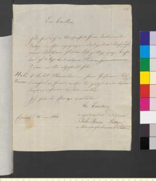 Brief von Saeltzer, Johann Bernhard an Goethe, Johann Wolfgang von