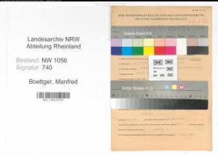 Entnazifizierung Manfred Boettger , geb. 02.08.1920 (Drogist)