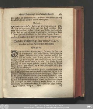 Siebente Bußpredigt, über Johan. VIII. v. 36. Von der wahren Freyheit der Gläubigen.