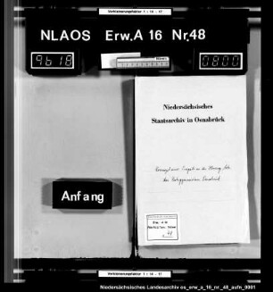 Schriftsatz in einer Streitsache betr. das Anerbenrecht auf dem Meierhof zu Dissen (18. Jh.)