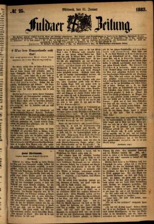 Ausgabe vom Mittwoch, den 31. Januar 1883.