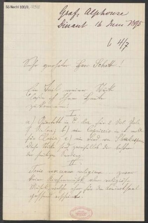 Brief an B. Schott's Söhne : 16.06.1895