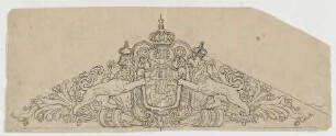 Thiersch, Friedrich von; München; Justizpalast - Frontispiz - Dekoration: Wappen mit gekröntem Löwen (Ansicht)