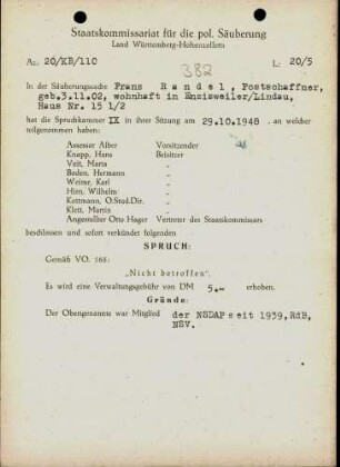 Randel, Franz