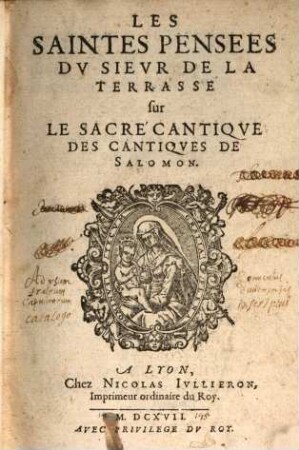 Les saintes pensées sur le sacre cantique des cantiques