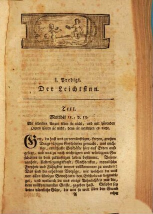 Warnung vor einigen herrschenden Fehlern unsers Zeitalters, wie auch vor dem Mißbrauche der reinern Religionserkenntniß, in Predigten