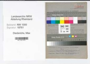 Entnazifizierung Max Diederichs, geb. 01.03.1895 (Dentist)