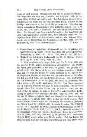 634-635 [Rezension] Möhler, Anton, Compendium der katholischen Kirchenmusik