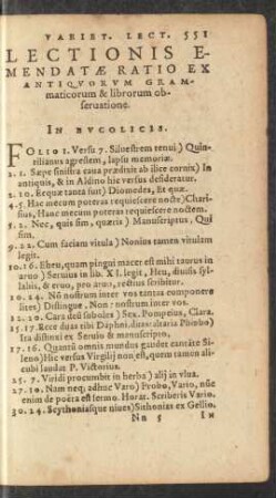 Lectionis Emendatae Ratio Ex Antiquorum Grammaticorum et librorum observatione.