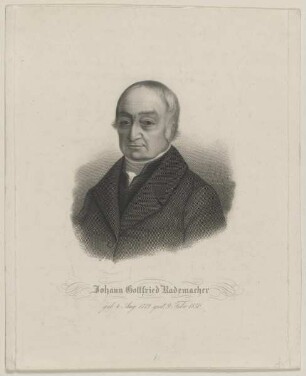 Bildnis des Johann Gottfried Rademacher