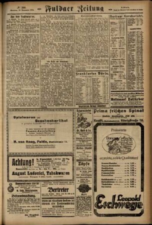 Zweite Ausgabe vom Sonntag, den 16. November 1924.