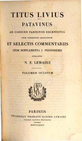 Titus Livius Patavinus, Vol. 8 : Liber 42 - 45