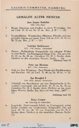 Gemälde Alter Meister (Nr. 1-31)