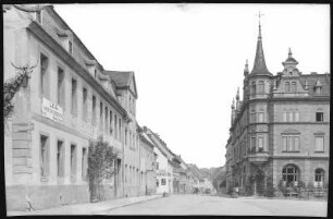 Frohburg. Innere Bahnhofstraße - Hotel Roter Hirsch