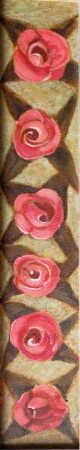 Sechs rote Rosen