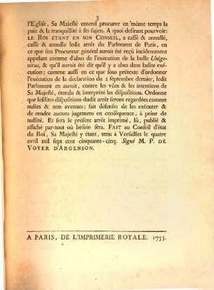 Arrest Du Conseil d'Etat Du Roi, Du 4 Avril 1755 : Extrait des Registres du Conseil d'Etat