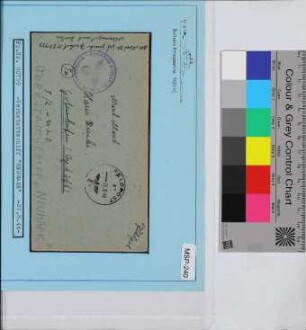 Privat-Feldpostbrief, Schiffsname/Landeinheit: Neumark, Feldpostnr. 50759; Frankatur, Mi.-Nr.: [Keine]; Poststempel: Feldpost f 21.8.44; Nebenstempel: Dienststelle Feldpost-Nr. M 50759