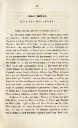 I. Begriff, Ursprung, Charakter der mythischen Philosophie