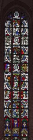 Zyklus der Schöpfungs- und Heilsgeschichte — Mittleres Chorfenster - Szenen aus der Genesis