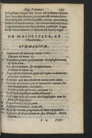 De Maioritate, et obedientia.
