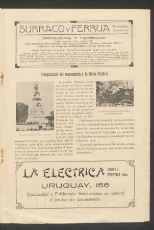 Inauguración del monumento á la Reina Victoria