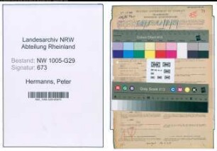 Entnazifizierung Peter Hermanns , geb. 07.07.1901 (Bahnsekretaer)