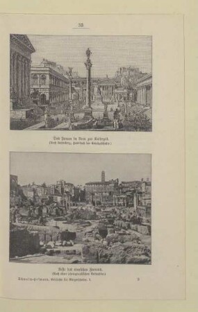 [Das Forum in Rom zur Kaiserzeit und Reste des römischen Forums]