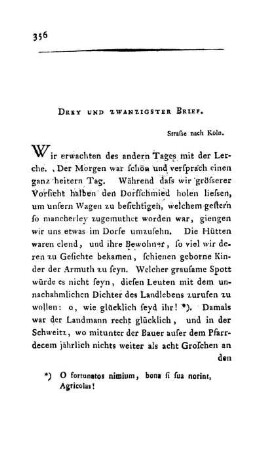 Drey Und Zwanzigster Brief.