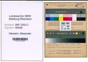 Entnazifizierung Alexander Hamann, geb. 04.05.1886 (Kohlenhaendler)