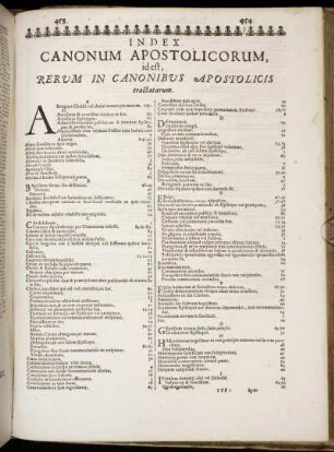 Index Canonum Apostolicorum [...]