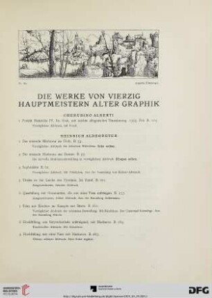 Die Werke von vierzig Hauptmeistern alter Graphik (Nr. 1-413)