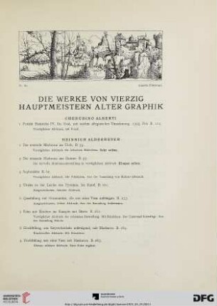 Die Werke von vierzig Hauptmeistern alter Graphik (Nr. 1-413)