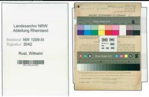 Entnazifizierung Wilhelm Rust , geb. 03.03.1914 (Amtsleiter)