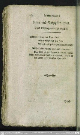 Neun und fünfzigstes Stük. Das Schlagpulver zu machen