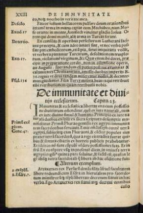 De immunitate et divitiis ecclesiarum. Capitu. 23.