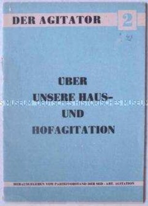 Schulungsmaterial für SED-Funktionäre aus der Reihe "Der Agitator"