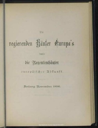Regentenhäuser Europas