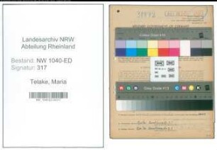 Entnazifizierung Maria Telake , geb. 18.11.1888 (Lehrerin)