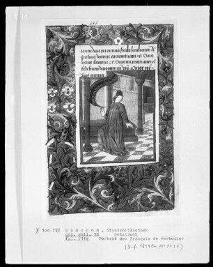 Gebetbuch — Porträt des François de Kerbotier, Folio 211verso