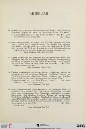 Mobiliar (Nr. 95-134)