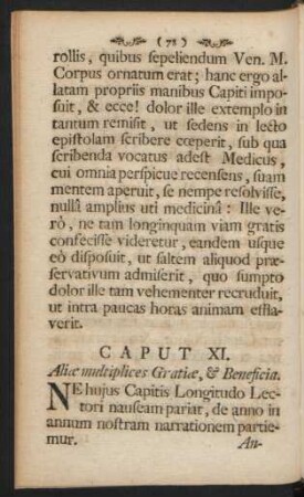 Caput XI. Aliae multiplices Gratiae, & Beneficiae