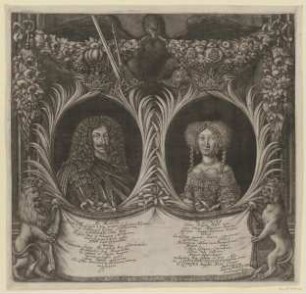Gruppenbildnis von Leopoldus und Leonora, Römisch-Deutsches Kaiserpaar